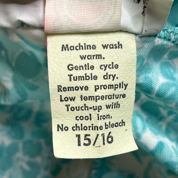 Queen Casuals Vintage 80s Floral Pleated Skirt Midi Blue A Line Women's 15/16 - Picture 8 of 9